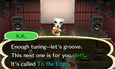 K.K.: Enough tuning--let's groove. This next one is for you, Jeff. It's called To the Edge.