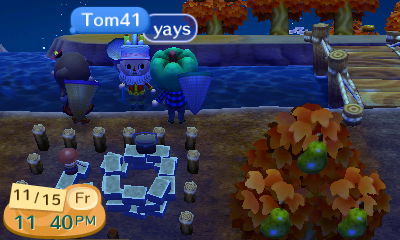 Tom glitches into the river.