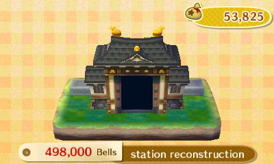 Zen train station reconstruction PWP: 498,000 bells.