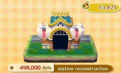 Fairy-tale train station reconstruction PWP: 498,000 bells.