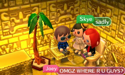 Me and Skye blocking Daisy in the corner of the room.