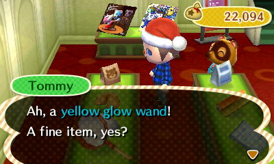 Tommy: Ah, a yellow glow wand! A fine item, yes?