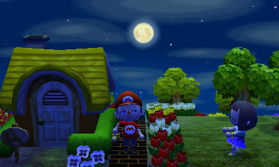 Wendy shakes a tree that didn't appear on my screen.