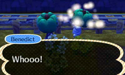 Benedict, as he turns me into a pumpkin: Whooo!