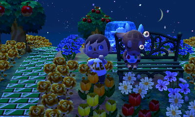 Pashmina sleeps on a metal bench.