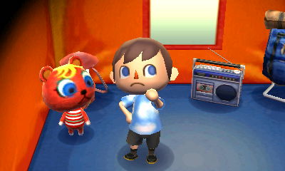 I wear my cloudy tee as Caroline looks on at the campsite.