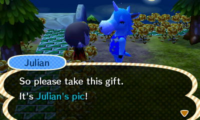 Julian: So please take this gift. It's Julian's pic!