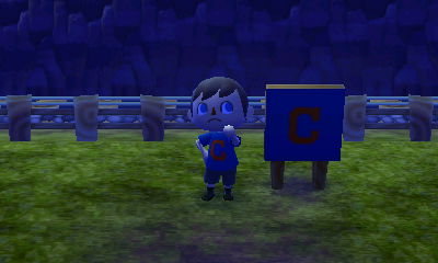 The Indians' block C logo as my custom-design sign.