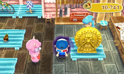 I use the sadness emotion as I discover that Cyrus has made a golden clock for me for the third time.