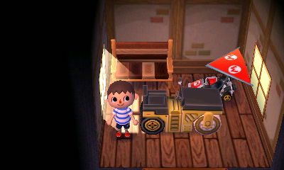 My new fancy steamroller on display in my house.