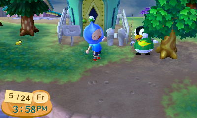 Me and Aurora greeting each other.