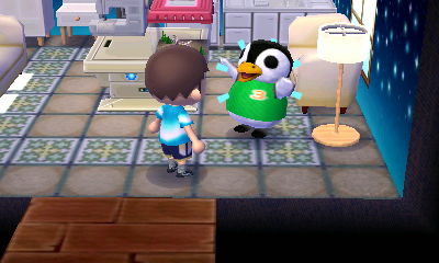 Aurora flips as she takes her medicine.