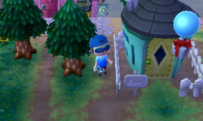 A balloon present alters its path to go around a house!