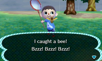I caught a bee! Bzzz! Bzzz! Bzzz!
