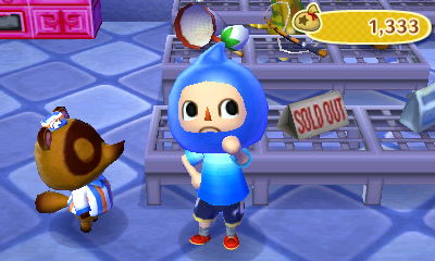 Wearing a blue Pikmin hat that I got from a fortune cookie.