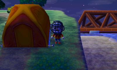 A summer camper's tent at the campsite.