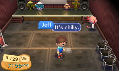 Jeff, using the sighing emotion in Club LOL: It's chilly.