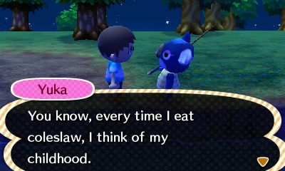 Yuka: You know, every time I eat coleslaw, I think of my childhood.