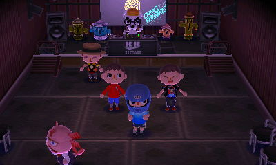 Chris, Taylor, Peyton, and Jeff dancing in Club LOL.