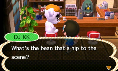 DJ KK: What's the bean that's hip to the scene?