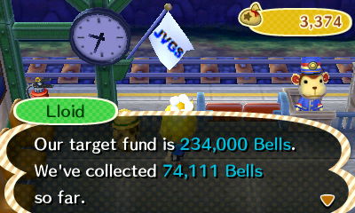 Lloid: Our target fund is 234,000 bells. We've collected 74,111 bells so far.