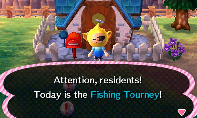 Attention, residents! Today is the Fishing Tourney!