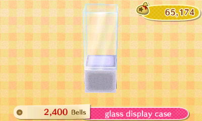Glass display case: 2,400 bells.