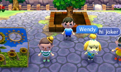 Isabelle looking like the Joker in this unusual sunlight.