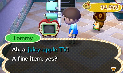 Tommy: Ah, a juicy-apple TV! A fine item, yes?