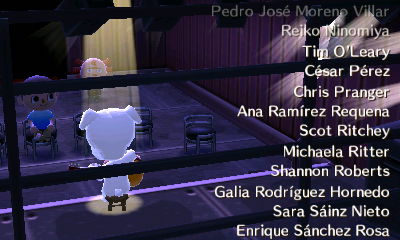 K.K. Slider performs as I look on. Shrunk dances in the background.