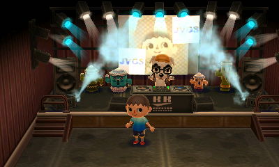 Pictures of me on the screen behind DJ KK at Club LOL.