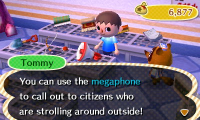 Tommy: You can use the megaphone to call out to citizens who are strolling around outside!