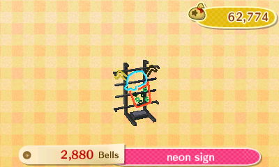 Neon sign: 2,880 bells.