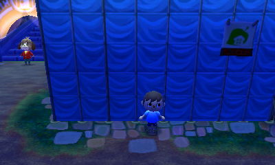 A big blue tarp covering the Nookings' shop as it gets upgraded.