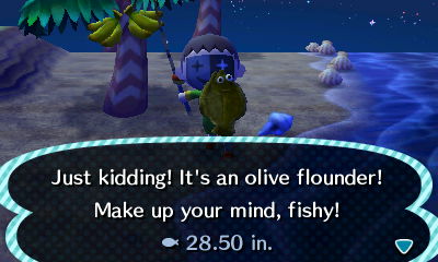 Just kidding! It's an olive flounder! Make up your mind, fishy!