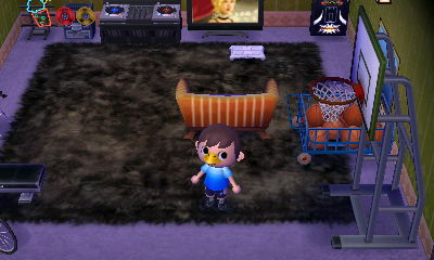 The gym exercise room in the SpotPass home belonging to Reggie from Nirvana.