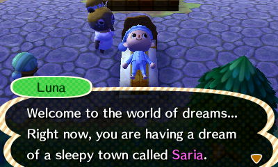 Luna: Welcome to the world of dreams... Right now, you are having a dream of a sleepy town called Saria.