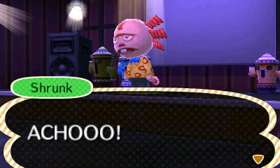 Shrunk, sneezing: ACHOOO!