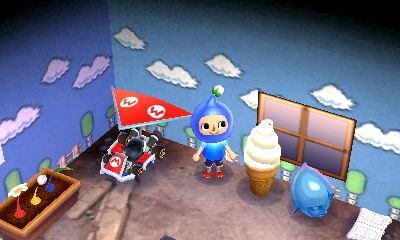 The soft-serve lamp that I got in the mail from Mom.