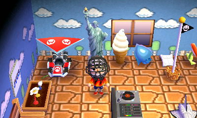 The Statue of Liberty that Gulliver sent me, on display in my house.
