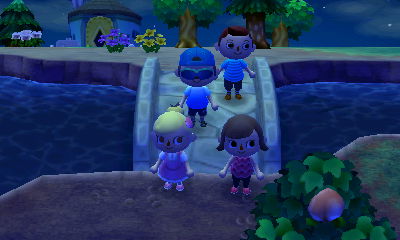 Wendy, Annissa, Aaron, and me hanging out on my bridge.