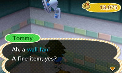 Tommy: Ah, a wall fan! A fine item, yes?