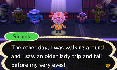 Shrunk: The other day, I was walking around and I saw an older lady trip and fall before my very eyes!