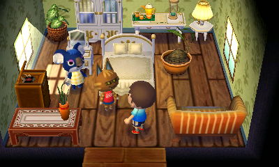 Katt glares at me while in Yuka's house.