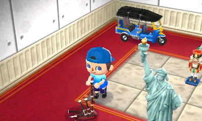 Blowing my new bagpipes I got from Gulliver in Scotland.