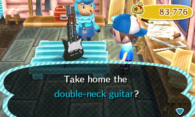 Take home the double-neck guitar?