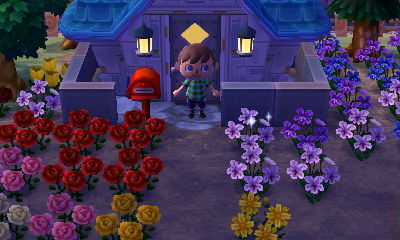 The concrete fence around my New Leaf house.