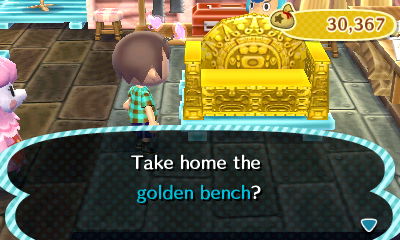 Take home the golden bench?