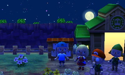 Jeff, Wendy, Dash, and Daisy outside the Forest train station.