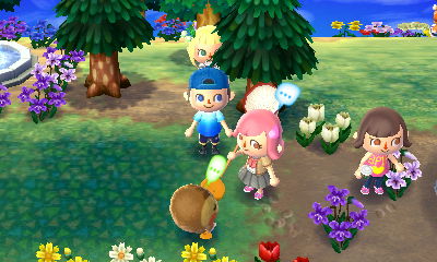 Wendy peers through the tree behind me to glare at me.